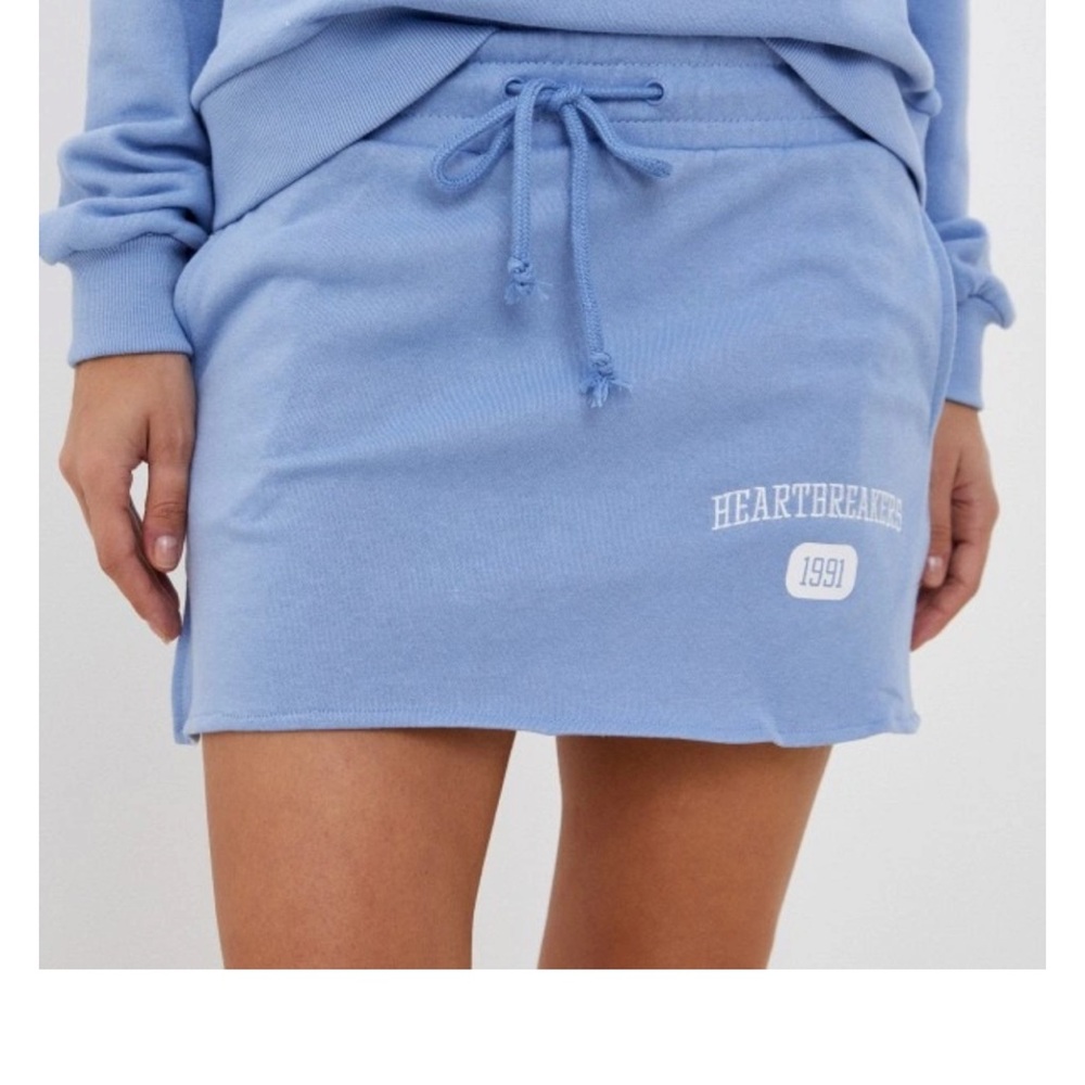 BERSHKA Baby Blue Women's Skirt -S